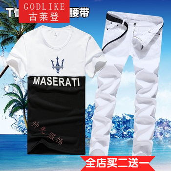 古萊登（GODLIKE） 短袖 男士T恤 瑪莎上白/白褲 XL，L，XXL，M