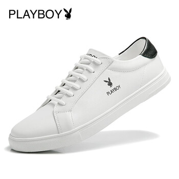 花花公子（PLAYBOY）男士白黑色(四季款D) 41