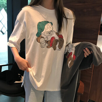 清爽印花短袖，微胖妹子的福音