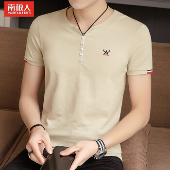 南極人（Nanjiren） 短袖 男士T恤 N78019米色 XL，L，XXXL，M，XXL