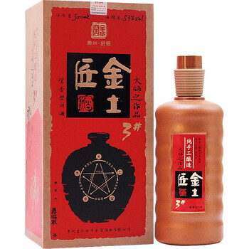 金土匠53°vol375mL-500mL，500ml 醬香型，醬香