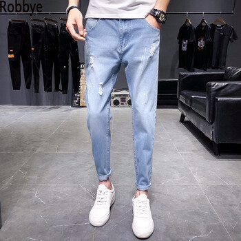 Robbye 直筒褲 青春休閑 男士牛仔褲