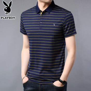 花花公子（PLAYBOY ESTABLISHED 1953） 短袖 男士T恤 HHYT9365黃色 