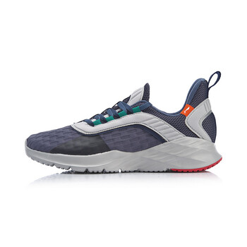 李寧（LI-NING）跑步鞋夜影藍(lán)/微晶灰/赤櫻紅 