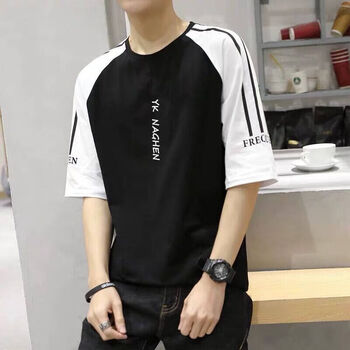 莫戈里（MOGORI） 五分袖 男士T恤 C01黑色 
