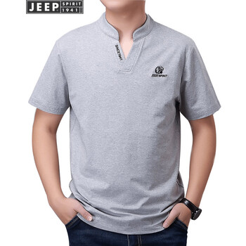吉普（JEEP） 短袖 男士T恤 灰色 XL，L，XXL，M，XXXL