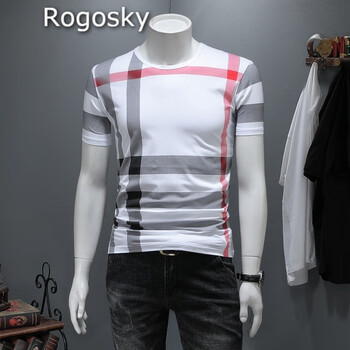 Rogosky 短袖 男士T恤 白色 XL，4XL，L，M，XXXL，XXL