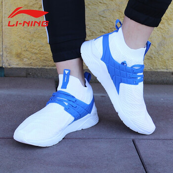 李寧（LI-NING）跑步鞋云底襪套鞋-標(biāo)準(zhǔn)白  