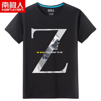 南極人（Nanjiren） 短袖 男士T恤 大Z黑色 