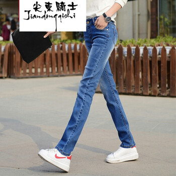 尖東騎士（Jiandongqishi） 中腰 直筒褲 女 長褲 牛仔褲