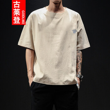 古萊登（GODLIKE） 短袖 男士T恤 T126米色 