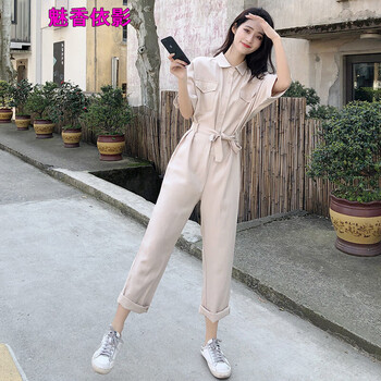 魅香依影  連體褲 女 九分褲 休閑褲