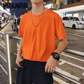MR&NRB 短袖 男士T恤 桔色 