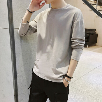 沼澤地 長(cháng)袖 男士T恤 DS329-淺灰 