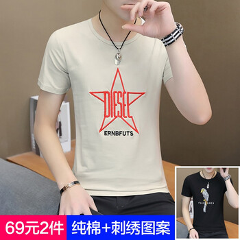 edcofgivensi 短袖 男士T恤 組3[五星米+小鳥(niǎo)黑] 