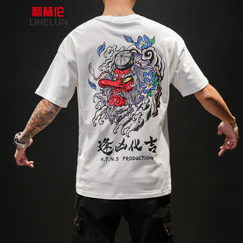 利赫倫（LIHELUN） 短袖 男士T恤 白色T18 