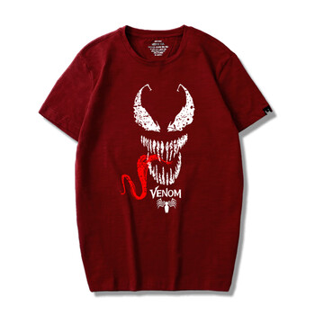 多創(chuàng  )藝（DUOCHUANGYI） 短袖 男士T恤 棗紅色毒液舌頭 