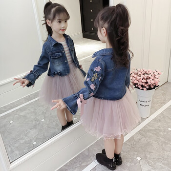 春季女童牛仔裙