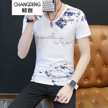 暢登（CHANGDENG） 短袖 男士T恤 CA白色 