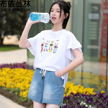 布依叢林（Buyiconglin） 印花 短袖 T恤 女 圓領(lǐng)
