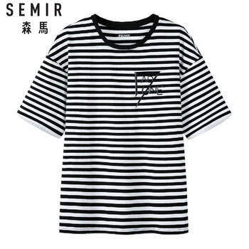森馬（Semir） 短袖 男士T恤 黑白色調(diào)0191 