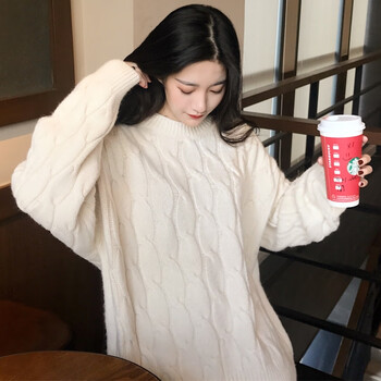 圓領(lǐng)針織衫，打造優(yōu)雅小仙女