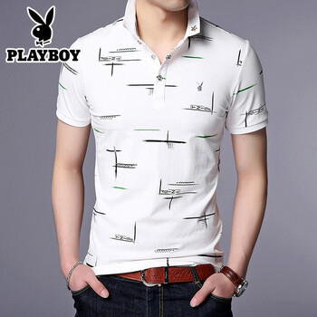 花花公子（PLAYBOY） 短袖 男士T恤 7811綠色 