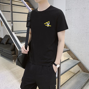 花花公子（PLAYBOY） 短袖 男士T恤 SYPB05 黑色 