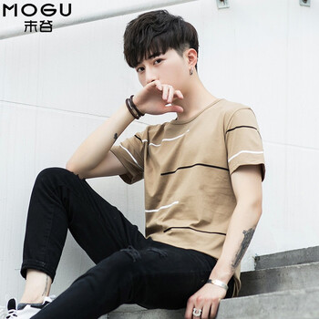 末古（MOGU） 短袖 男士T恤 卡其色 