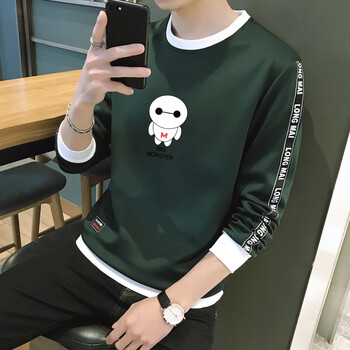 范華尼（VARWANEO） 長袖 男士T恤 3061墨綠 