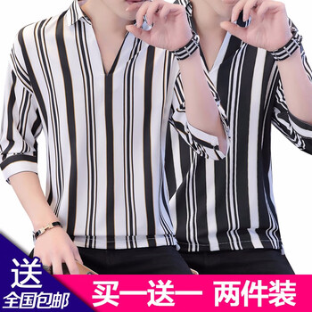 樂希源 七分袖 男士T恤 C02白+C02黑 