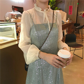 復古吊帶裙，打造甜美女神
