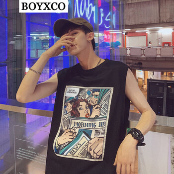 BOYXCO 無袖 男士T恤 BX13黑 