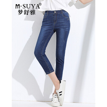 夢舒雅（Msuya ）  直筒褲 女 七分褲 牛仔褲