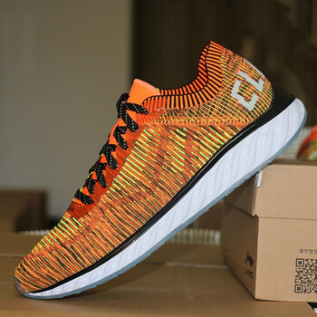 李寧（LI-NING）跑步鞋熒光耀橙/熒光亮綠/新基礎黑/基礎白-5 40，41，42，43