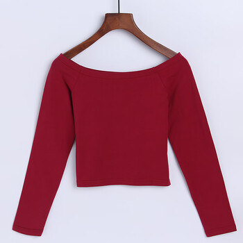 多米朶拉（DUOMIDUOLA） 露臍/腰，露肩，露背 短袖 T恤 女 一字領(lǐng)