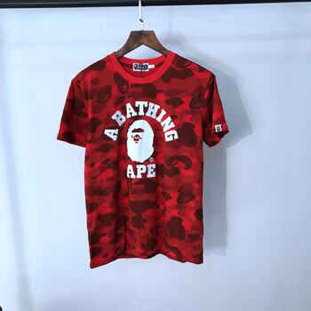 A BATHING APE 短袖 男士T恤 125紅迷彩 