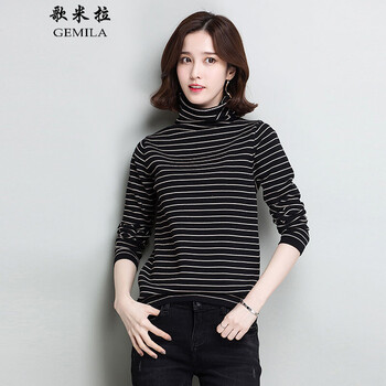 堆堆領(lǐng)黑色毛衣女