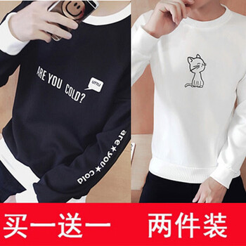 騎士普?。≒utin·Rider） 長袖 男士T恤 t01黑+t03白薄款 XL，L，M
