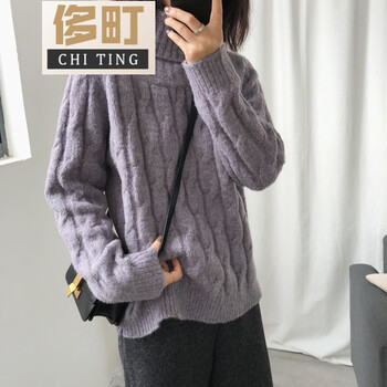元素,樣式,新款,趨勢,馬海毛絨絨,流行,毛衣,馬海毛絨絨毛衣女