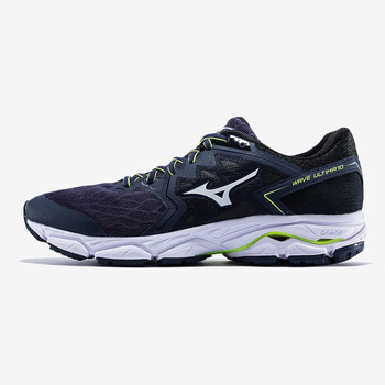 美津濃（MIZUNO）跑步鞋藏青/白/熒光黃 40.5