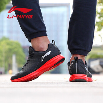 李寧（Lining）跑步鞋黑/銀/紅051 