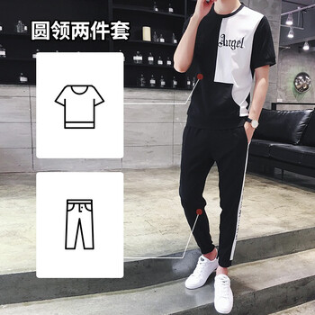 羅詩歐（ROSIIOOE） 短袖 男士T恤 8819圓領(lǐng)短袖黑色 