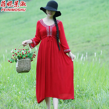 菲妮茉淑（FEINIMOSHU） 純色 口袋，抽繩 連衣裙