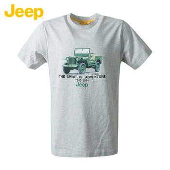 Jeep 短袖 男士T恤 淺灰色Y2 