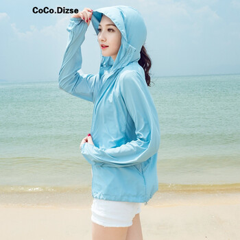 CoCo.Dizse 連帽 長袖 女 短外套 口袋，圓環(huán)，拉鏈，帶帽，紗網(wǎng)