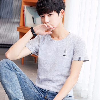 Lee Cooper 短袖 男士T恤 ZYLE純棉短袖小樹葉灰 
