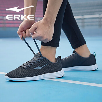 鴻星爾克（ERKE）跑步鞋正黑(飛織款) 39