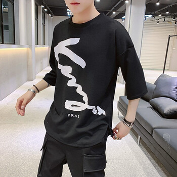 美羅邦（Meloban） 五分袖 男士T恤 A114黑色 