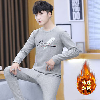 其他品牌 長(zhǎng)袖 男士T恤 2803灰色 套裝 